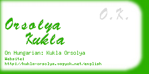 orsolya kukla business card